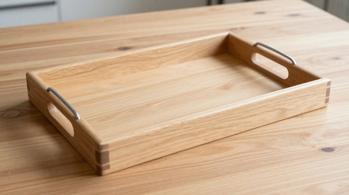 Bandeja de madera casera